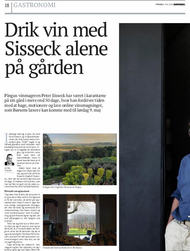 Drik vin alene med Sisseck