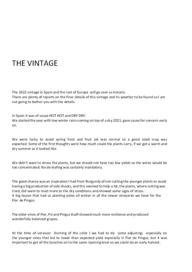 Dominio de Pingus 2022 En Primeur