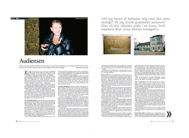 Audiensen med Lalou Bize-Leroy