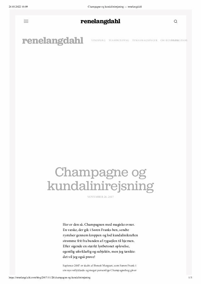 Champagne og kundalinirejsning